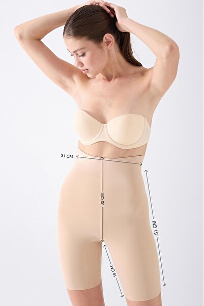 İmaj K046 Light Firming and Lifting Laser Cut Shorts Corset Skin Color