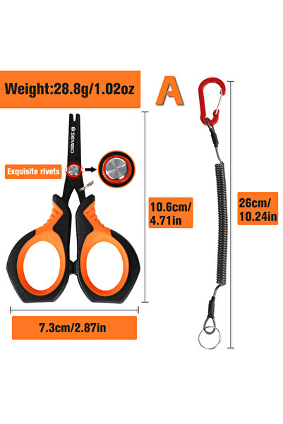 Choice مسامير منحوتة ZUKIBO Braid Line مقص من الفولاذ المقاوم للصدأ مطلي بالت...