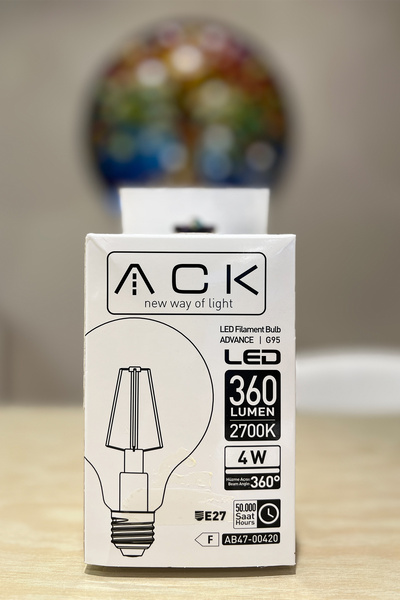 MINIMAL ETICARET VE BILGI TEKNOLOJILERI ACK 4w Filament Bubble LED Ampul Sarı IŞIK