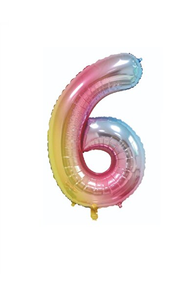 SDX Market Balon folie metalică, Numărul 6, 100 cm, Fuchsia