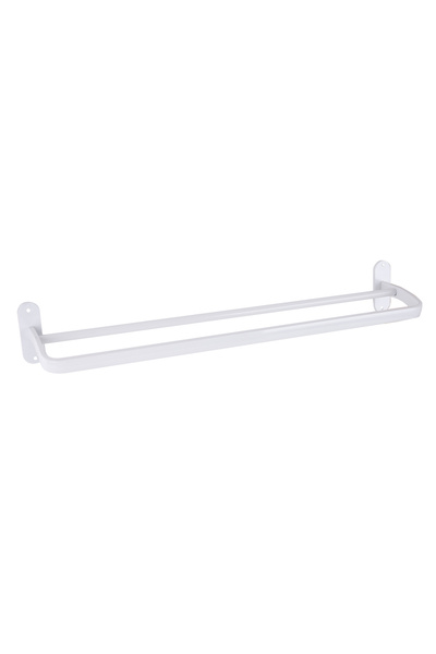 Trendy's Suport prosop dublu, fixare pe perete, alb mat 8.5 CM X 57 CM