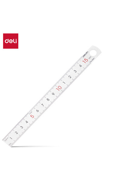 Deli 15cm Stainless Steel Ruler 10/20/30 CM Thick Metal Measure Straight Rulers Non Deformation Clea