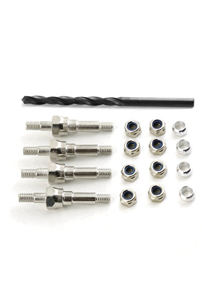 Choice حامل معدني فضي اللون لسيارات التحكم عن بعد، 4 قطع، من الفولاذ، مناسب ل...