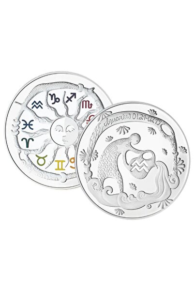 RimaGold Burç Madalyası Kova Gümüş Sikke Coin