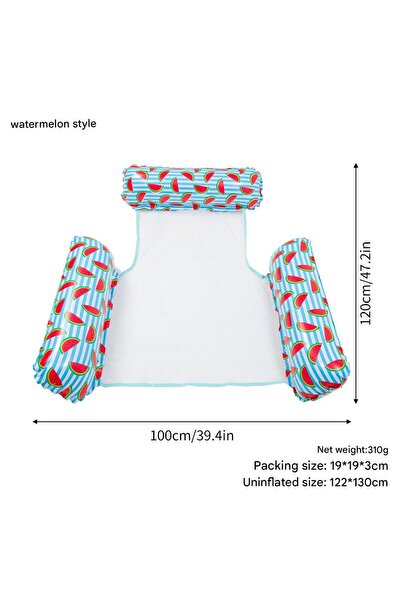 Choice عوامة سباحة على شكل بطيخ، أرجوحة قابلة للنفخ بثلاثة أنابيب، ألعاب مائي...