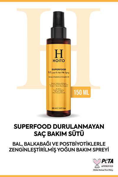 Hoito SuperFood Durulanmayan Saç Bakım Sütü Bal&Posbiyotik&Bal Kabağı Yağı 150ml