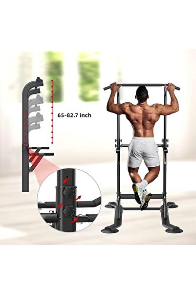 Rovyfota Pull Up Bar for Home Adjustable Height Multifunctional Strength Training Fitness Exercise Equipment