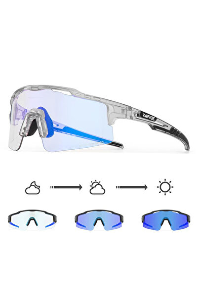 KAPVOE Photochromic 1lens BL-1L-51 Kapvoe-RED Photochromic Gold Cycling Glasses Sport Men's Sunglasses for