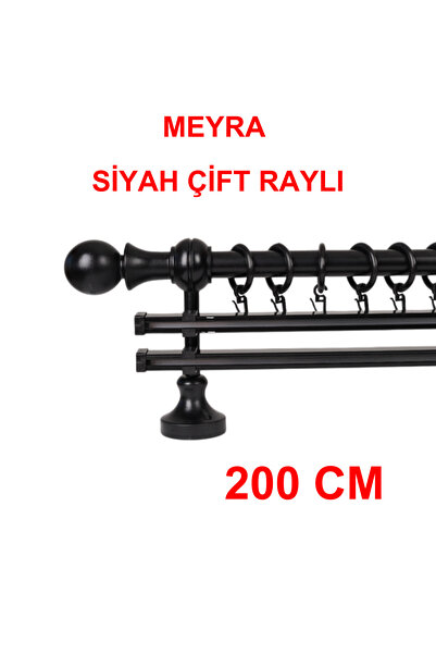 di'mora by ağbaht züc. Meyra Demonte Başlıklı Ahşap Rustik Perde Askısı - Çif...