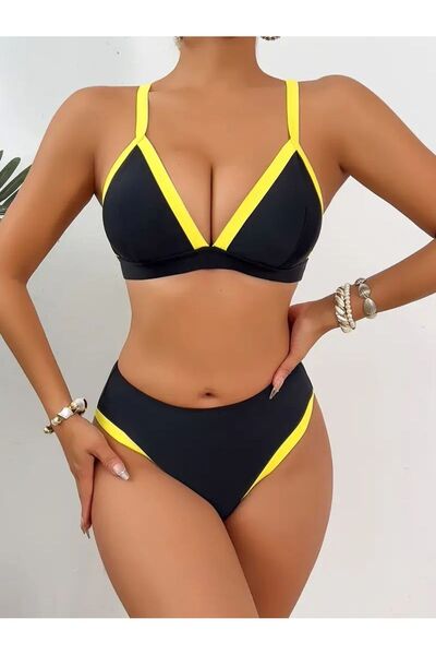 TRAJE DEN Two Color High Waist Bikini