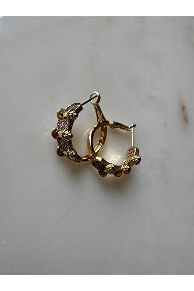 popcouturetr Yeşil Mini Taşlı Küpe