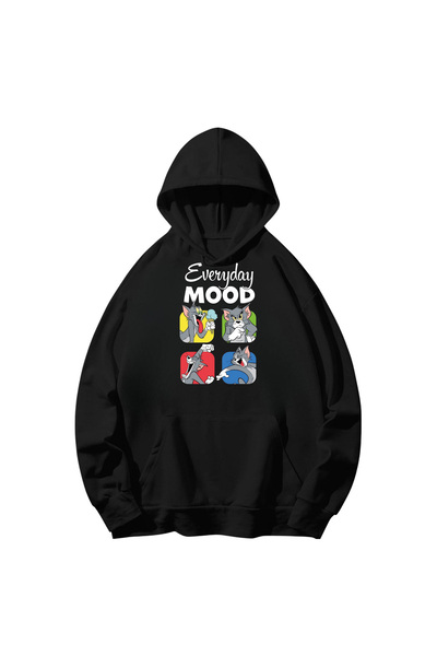 SVART WEAR Μακρυμάνικο φούτερ με κουκούλα από βαμβάκι με στάμπα Tom