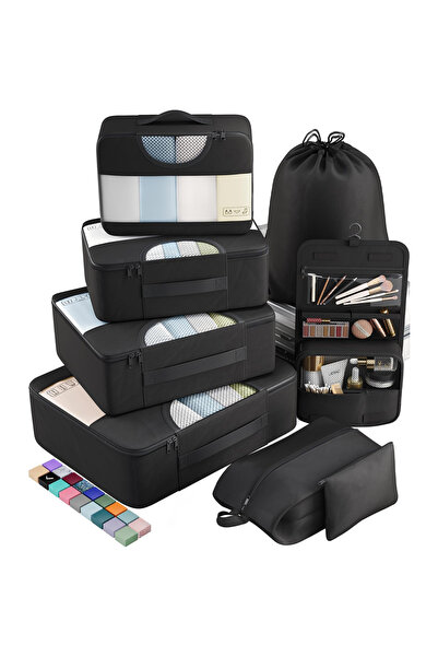 Elindor Set organizator de bagaje de călătorie cu 8 genți de depozitare pentr...