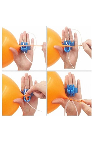 Flippy Balloon Tying Device Flippy, Plastic, Handheld, 6.5 x 5.5 cm, Blue