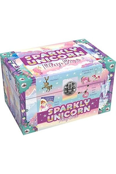 Igloo Books صندوق لعب يونيكورن لامع (صندوق هواية)