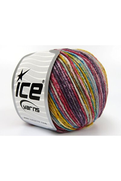 Ice yarns 8x50gr. LORENA SPLASH Akrilik, Pamuk Yeşil, Mor, Turkuaz, Bordo, Al...
