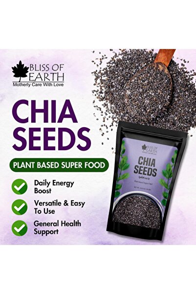 Bliss of Earth Organic Chia Seeds, 3x1kg | High Protein Superfood for Weight Management