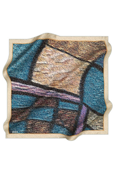 Aker Sura Silk Scarf - 8501701 90 X 90 Blue - 321