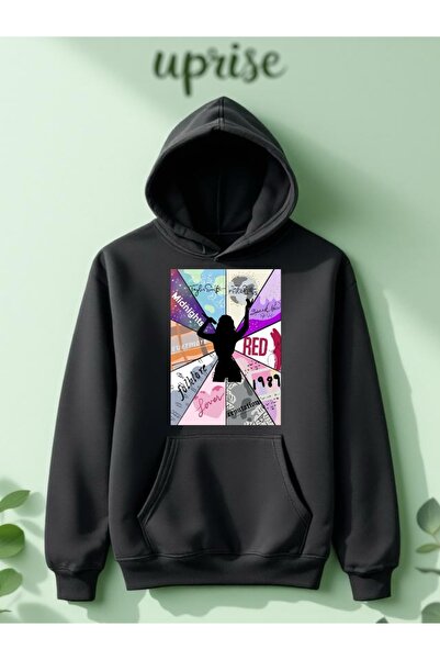 Vordevia سويت شيرت تايلور سويفت مطبوع من القطن بثلاث خيوط مقاس كبير