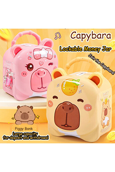Wolawood Capybara Kilitli Metal Kumbara & Trend Oyuncak Karakter Temalı Kutu ...