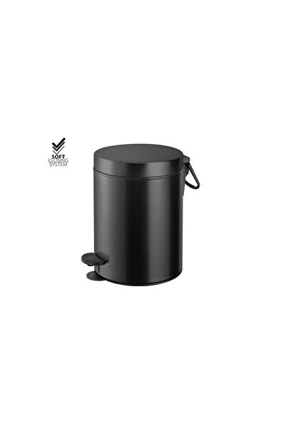 Sanco Çöp Kovası, Pedallı, Soft, 5lt - Mat Siyah