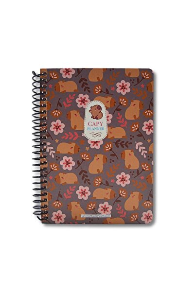 Gıpta Capybara A5 120 Yaprak Sert Kapak Spiralli Planner Defter (7826)