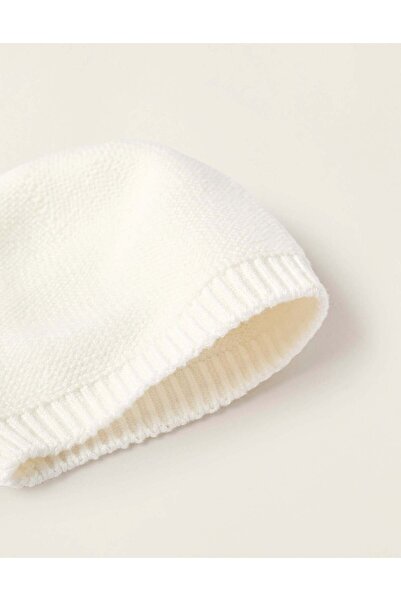 Ziddy Knit Set Beanie + Gloves for Newborns, White