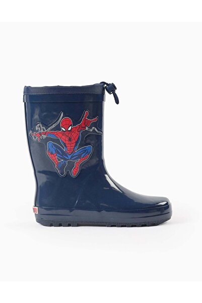 Ziddy حذاء مطاطي قابل للتعديل للأولاد "سبايدرمان"، أزرق داكن
