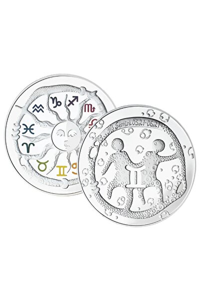 RimaGold Burç Madalyası İkizler Gümüş Sikke Coin