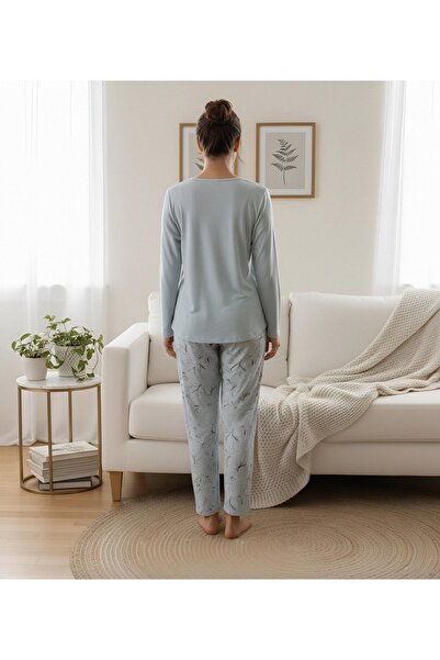 Nena %100 Pamuk Uzun Kol Pijama Takımı-14949