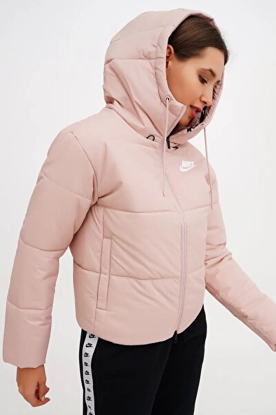 Nike Synthetic Fill Hooded Jacket Kadın Sentetik Dolgulu Kapüşonlu Kadın Ceketi Pembe