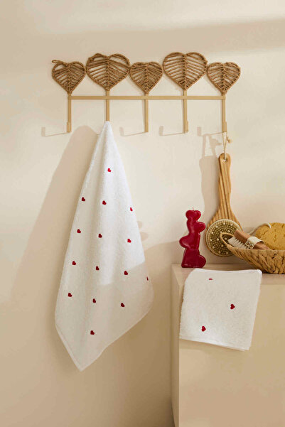 Karaca Home Amour 2 Piece Towel Set 50X90 cm White