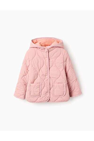 Ziddy Padded Parka with Hood for Baby Girl, Pink