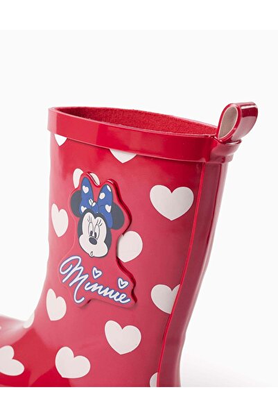 Ziddy Wellies with Heart Pattern for Baby Girls 'Minnie', Red