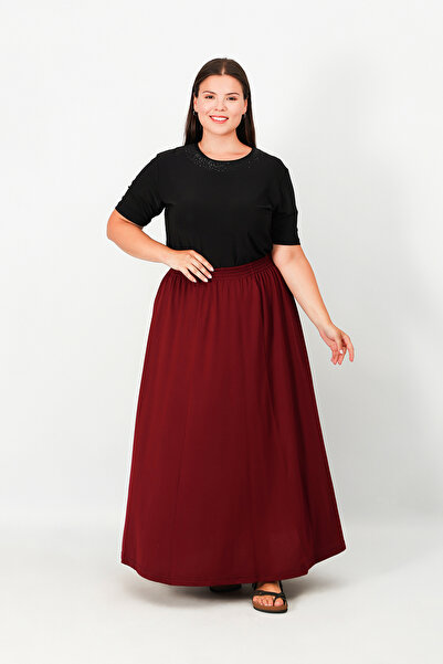 Lanze Cotton Piece Mother Skirt with Elastic Waist