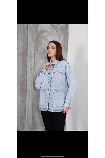 ALMİNA Stone Detailed Denim Jacket