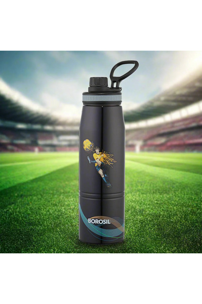 Borosil Gosport Football Stainless Steel Vacuum Insulated Water Bottle, 900ml