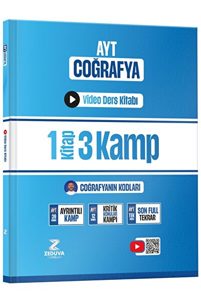 Zeduva Coğrafyanın Kodları AYT Coğrafya 1 Kitap 3 Kamp Video Ders Kitabı