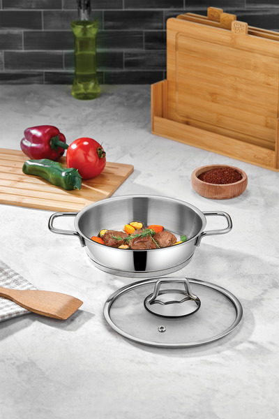 PoloChef Stainless Steel Pan 18 cm