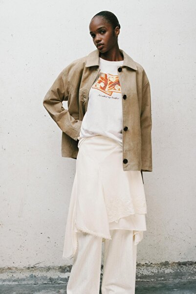 Pull & Bear Tost Desenli Tişört