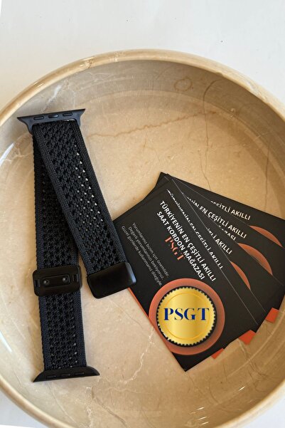 PSGT Apple Watch Uyumlu S10-46mm 42 44 45 49 mm Naylon Dokuma Manyetik Erkek Kadın Örme