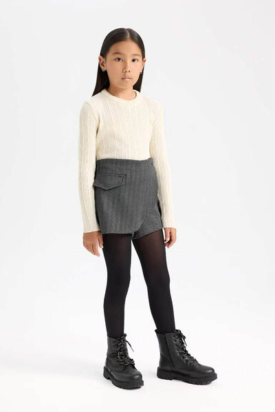 DeFacto Fusta scurtă cu model pentru fete D6066A824WN