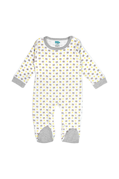 Babies Basic 5 piece Unisex 100% Cotton Sets include Bib, Romper, Mittens, Cap and Sleepsuit/Jumpsuit