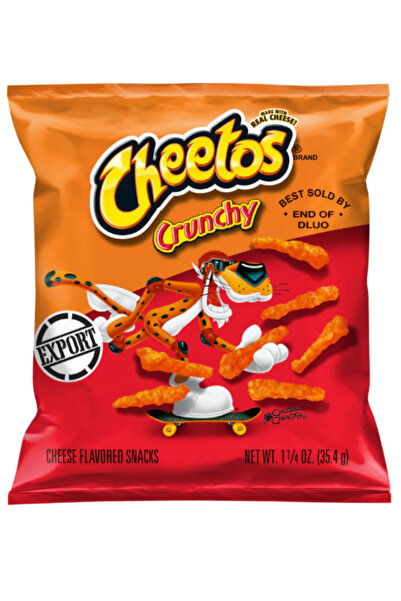Cheetos Crunchy Cheese Flavored Snacks, Made with Real Cheese, 1.25 OZ (35g) - Export x 12