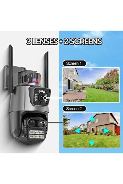 OEM WIFi Surveillance Camera, TSS-P11-Q3, Ultra HD, with 3 lenses 3MP/3MP, 8X Zoom, Night Vision