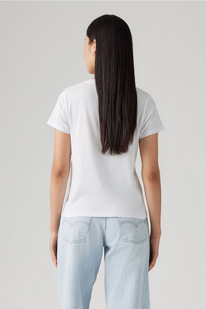 Levis The Perfect Women's White Round Neck T-Shirt A2086-0378