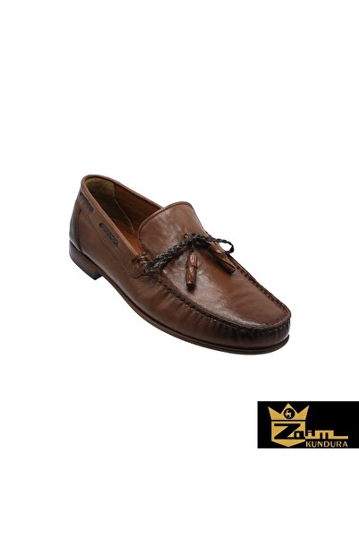 Zaim Kundura Men's Tan Genuine Leather Shoes 342891016-1