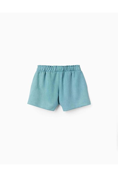 Ziddy Velvety Shorts for Girls, Green