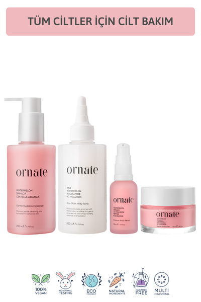 ORNATE Tüm Ciltler için Nemlendirici Peptit Hyaluronik Asit, Niacinamide içer...