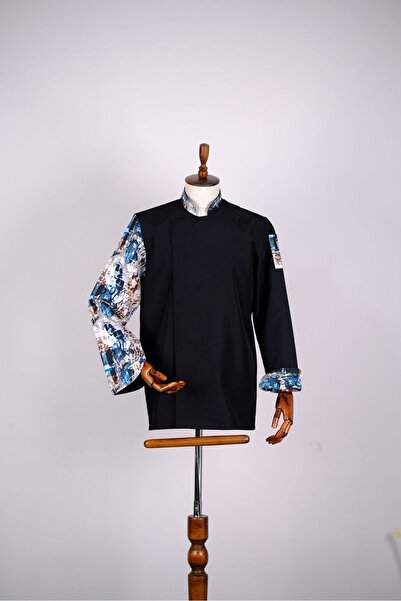 BURAK ALDAY SHOES Jachetă de bucătărie din țesătură importată, cu model, unis...